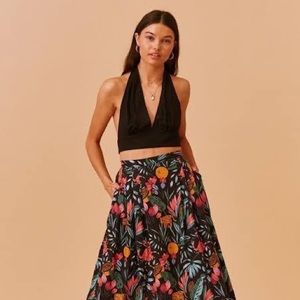 Finders Keepers black linen halter top Size 4